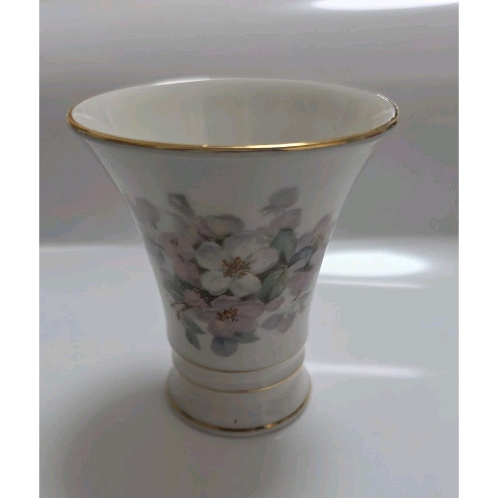 Schumann Arzberg Germany EUC Floral Porcelain Bud Vase Gold Trim Vtg 🌸